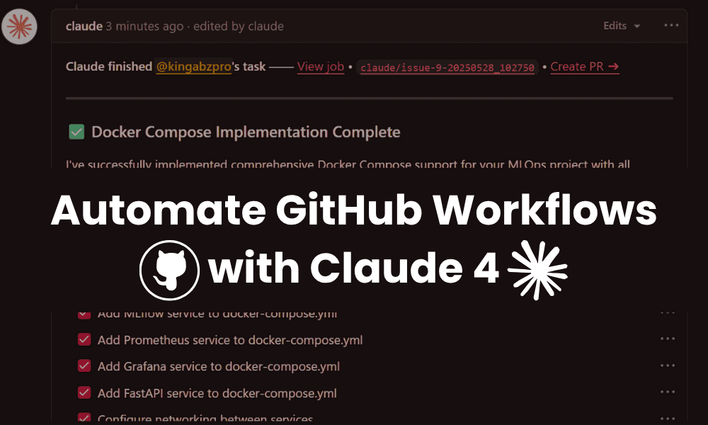Automate GitHub Workflows with Claude 4