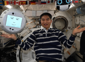 AI-Controlled Robots Play Hide and Seek in Space