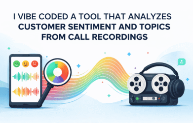 An AI that analyze customer sentiment and topics from call recordings