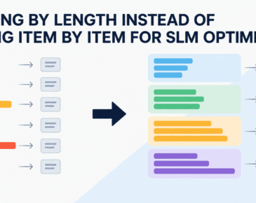 Batching by Length Instead of Looping Item by Item for SLM Optimization
