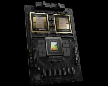 NVIDIA Grace Blackwell compute board coordinating component flows across GPUs, CPUs, and HBM memory packages forms the foundation of NVIDIA's cuOpt and Palantir Foundry supply chain allocation system.